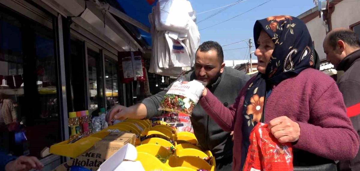 Bolu’da Pazar Tezgahları Bayram Şekerleriyle Renklendi