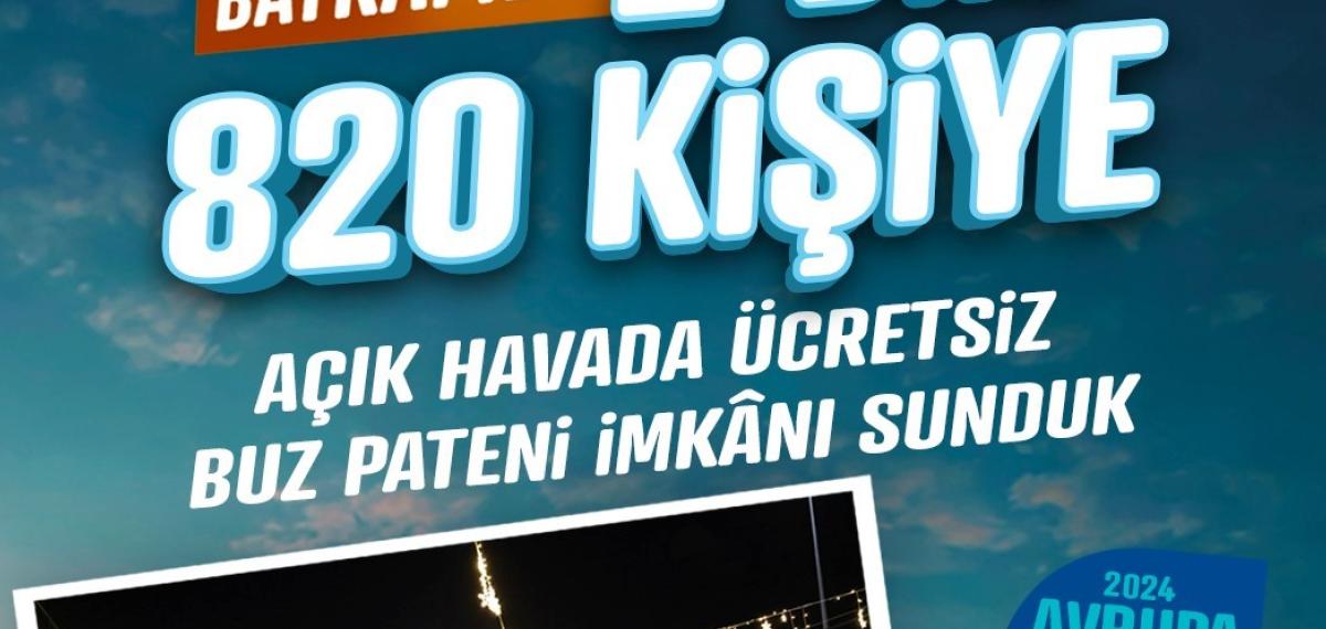 Büyükşehir’in Açık Hava Buz Pateni Pisti Bayramda 2 Bin 820 Kişiye Hizmet Verdi