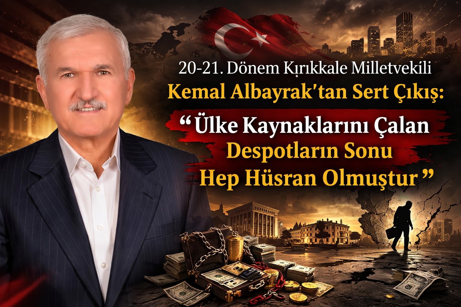 20-21. Dönem Kırıkkale Milletvekili Kemal Albayrak: “Ülke Kaynaklarını Çalan Despotların Sonu Hep Hüsran Olmuştur”