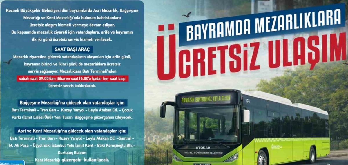 Ramazan Bayramı Süresince Toplu Taşıma Ücretsiz Olacak