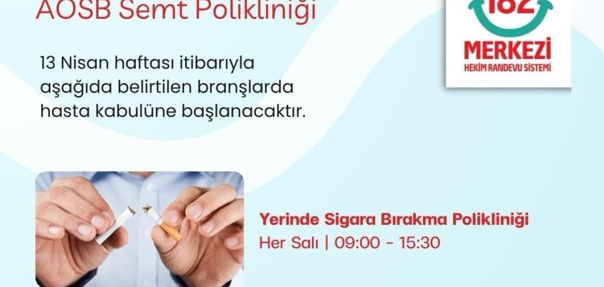 Aosb Semt Polikliniği’nde Hizmet Yelpazesi Genişliyor