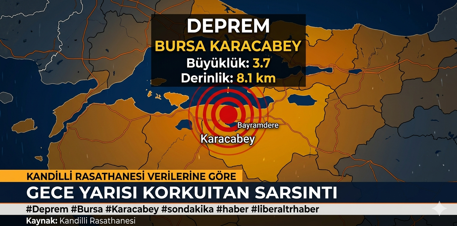 Bursa Karacabey’de 3.7 Büyüklüğünde Deprem