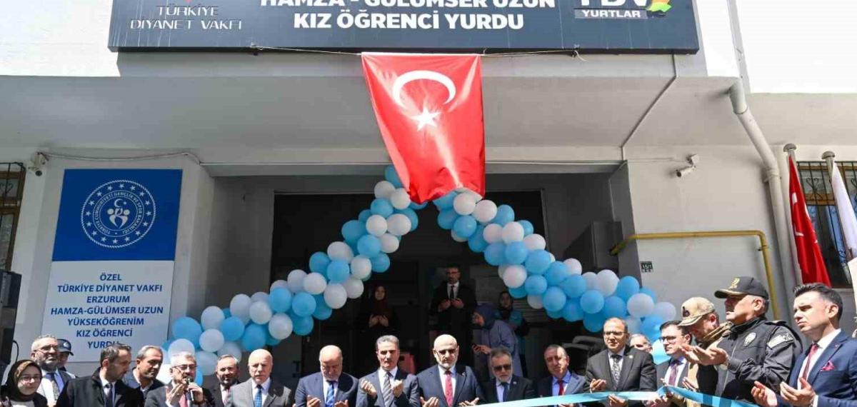 Erzurum’da Yükseköğrenim Kız Yurdu Törenle Açıldı