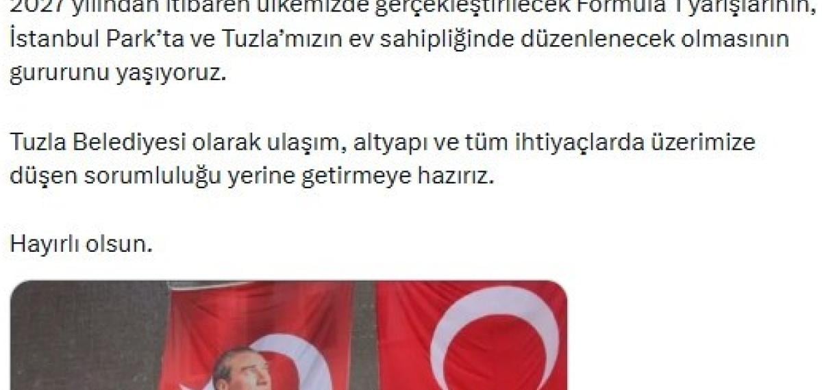 Hasret Bitiyor Formula 1 Geliyor: Başkan Bingöl’den “Hazırız” Mesajı