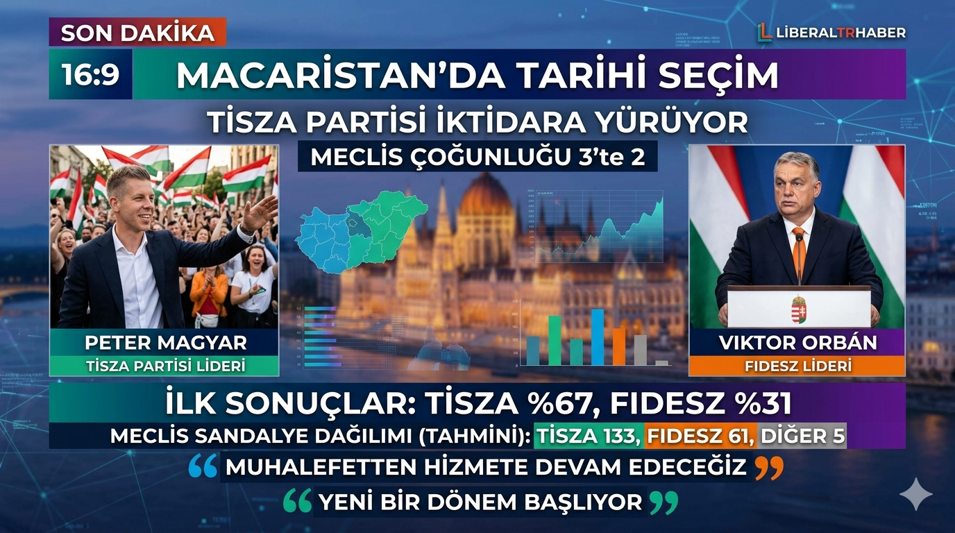 Macaristan’da Tarihi Seçim: Tisza Partisi 3’te 2 Çoğunlukla İktidara Yürüyor