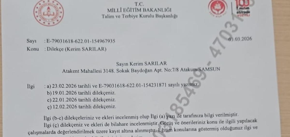 MEB’den “Sarılılar Teoremleri” Başvurusuna Cevap