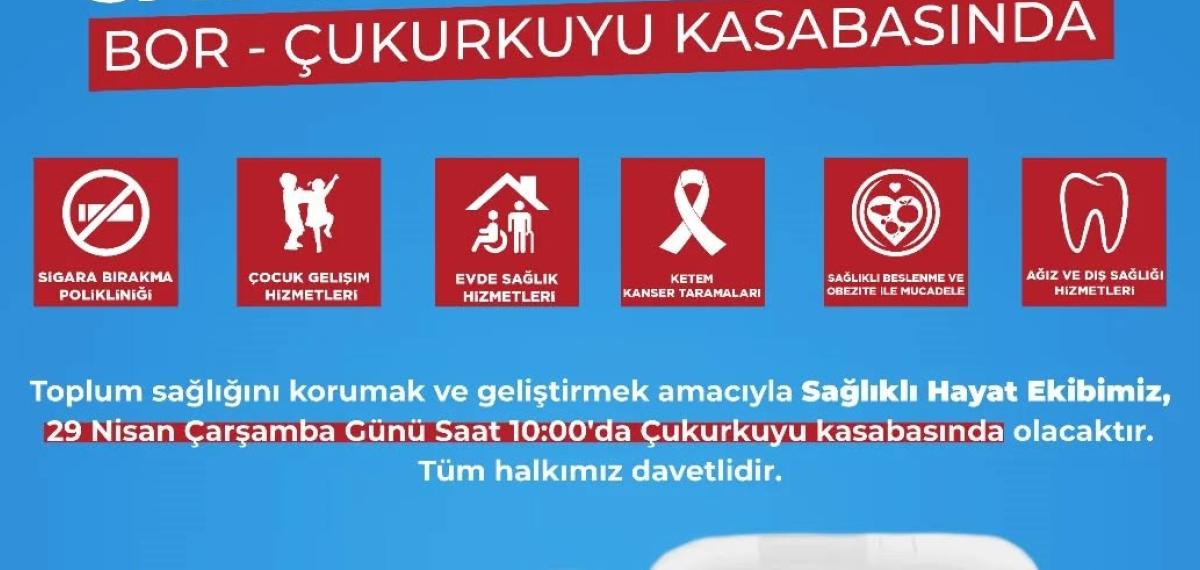 Mobil Sağlıklı Hayat Ekibi Çukurkuyu’da Vatandaşlarla Buluşacak