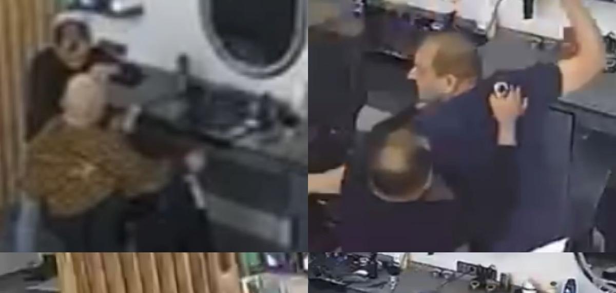 Berberde Tıraş Olan Şahsa Satırla Saldırmıştı, O Anların Görüntüsü Ortaya Çıktı