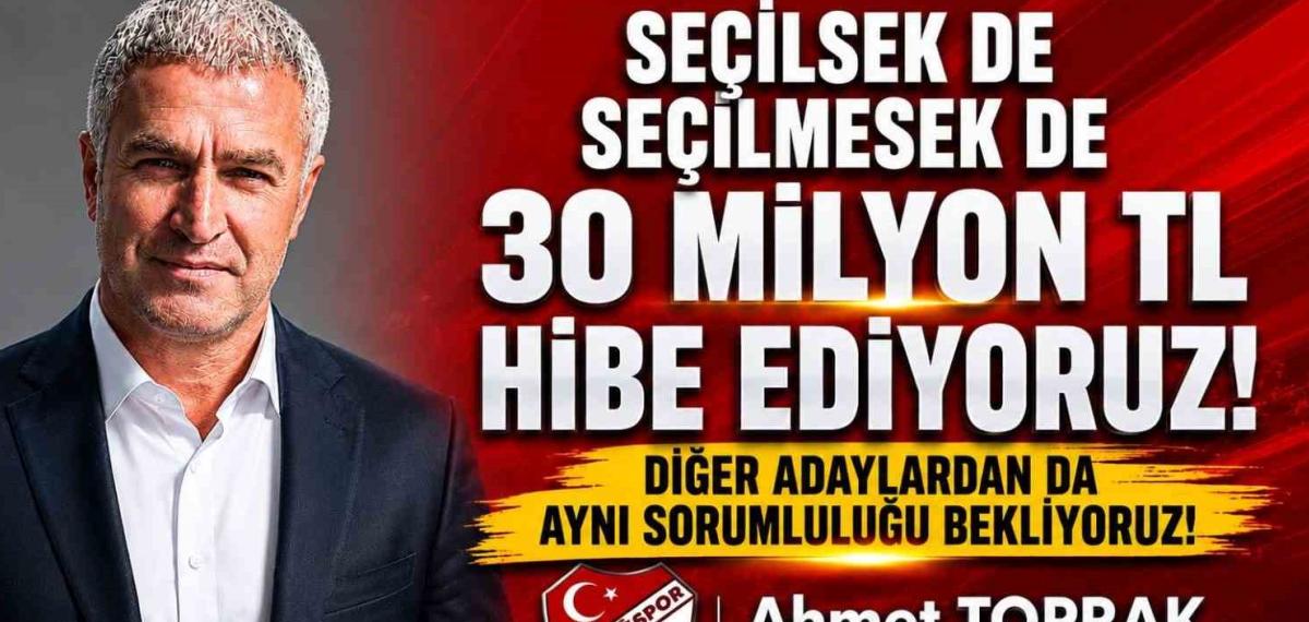 Elazığspor Başkan Adayı Ahmet Toprak, “Seçilsek de Seçilmesek de 30 Milyon TL Hibe Edeceğimizi Taahhüt Ediyoruz”