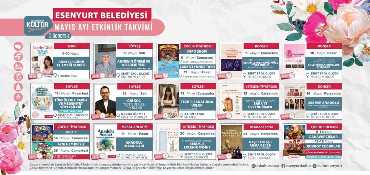 Esenyurt Belediyesi Mayıs Ayı Kültür Sanat Etkinlikleri Başlıyor