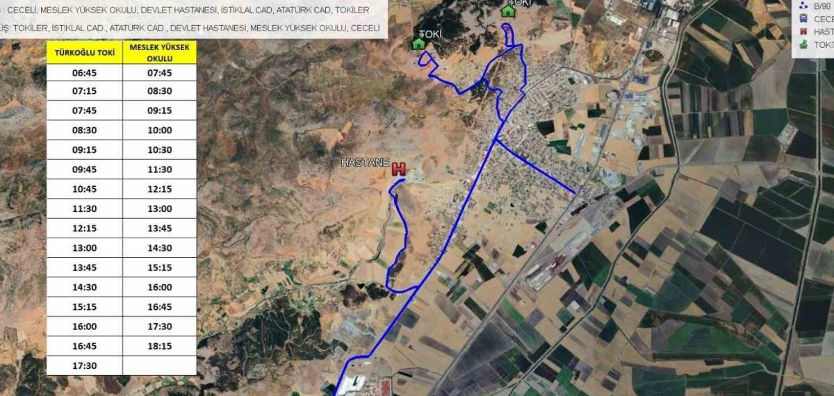 Kahramanmaraş’tan Türkoğlu’na Toplu Taşıma Hattı