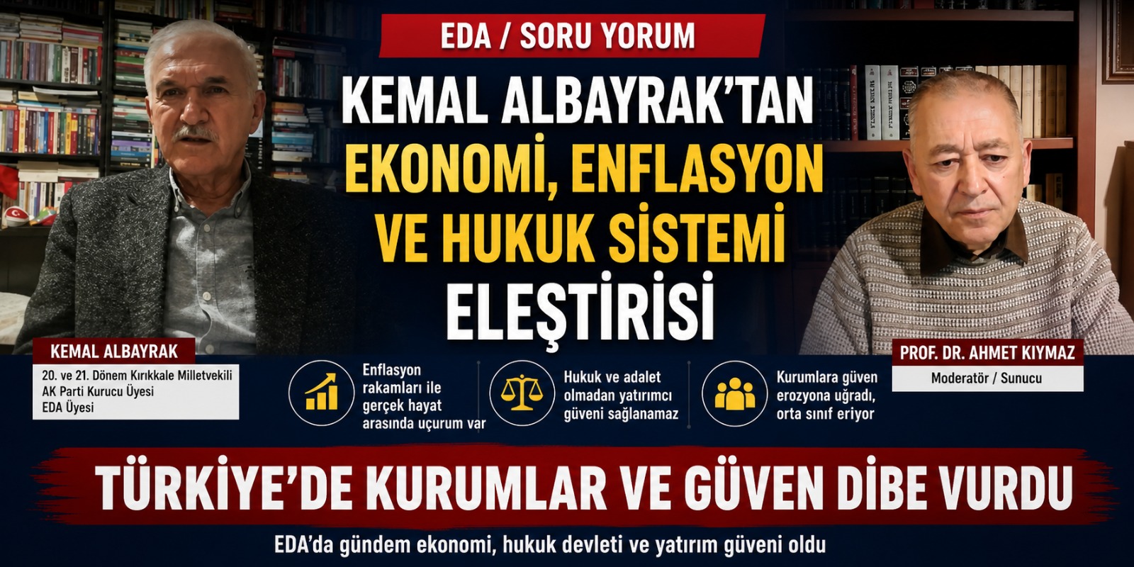 20-21. Dönem Kırıkkale Milletvekili Kemal Albayrak’tan Ekonomi, Enflasyon ve Hukuk Sistemi Eleştirisi: “Türkiye’de Kurumlar ve Güven Erozyona Uğradı”