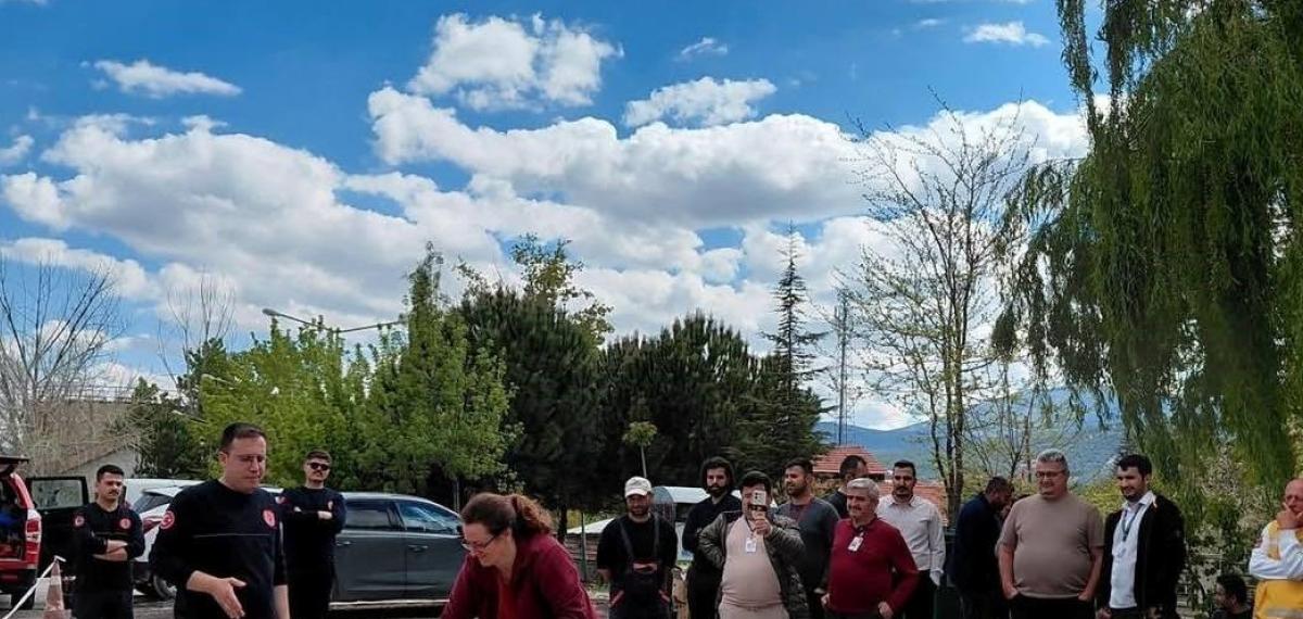 Korkuteli Devlet Hastanesinde Yangın ve Tahliye Eğitimi