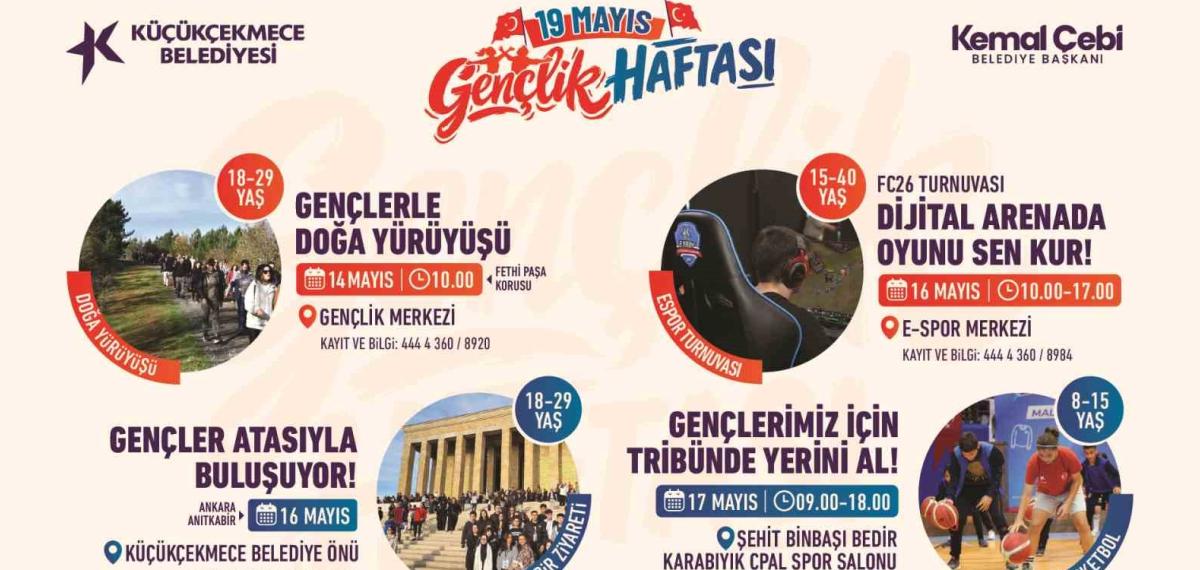 Küçükçekmece’de 19 Mayıs Gençlik Haftası Etkinlikleri Başlıyor