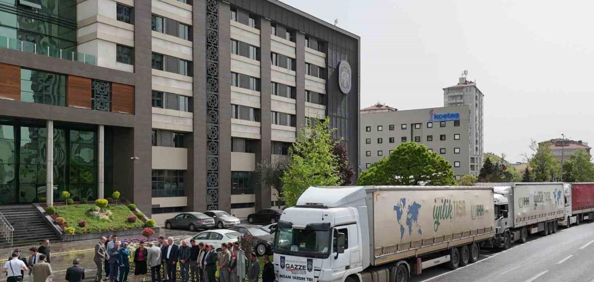 Melikgazi Belediyesi’nin Yardım Tırları Gazze’ye Doğru Yola Çıktı