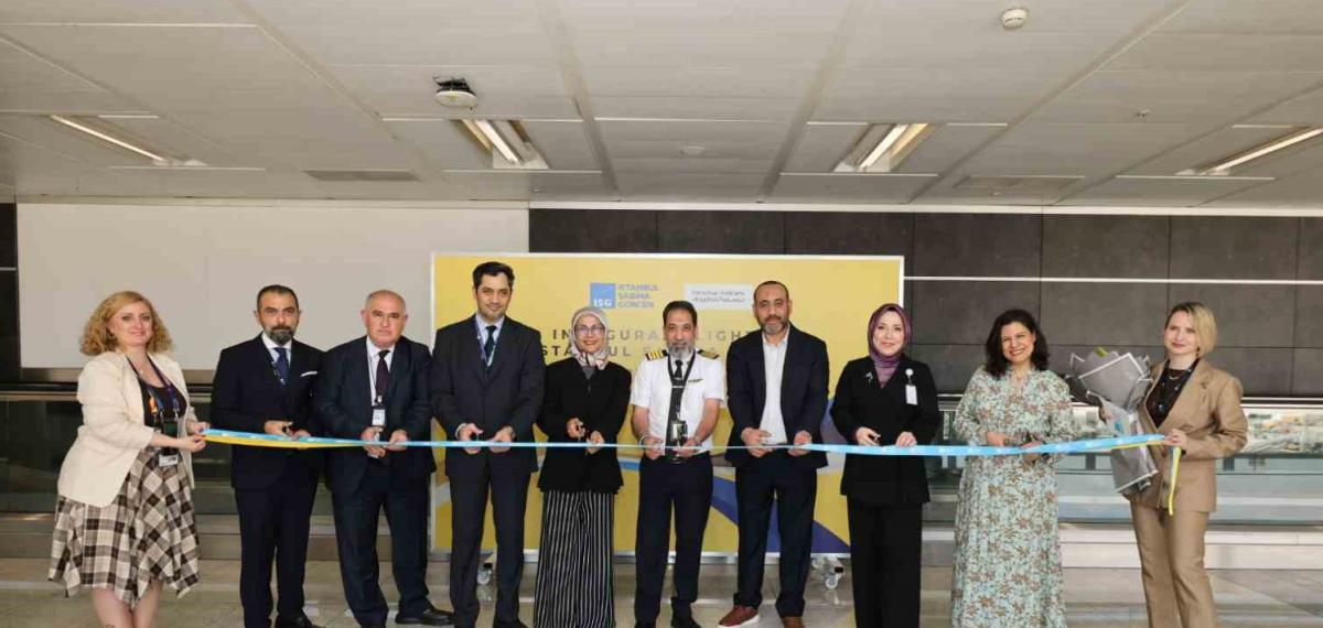 Sabiha Gökçen Havalimanı’nda Nesma Hava Yolları’nın İlk Uçuşu Karşılandı