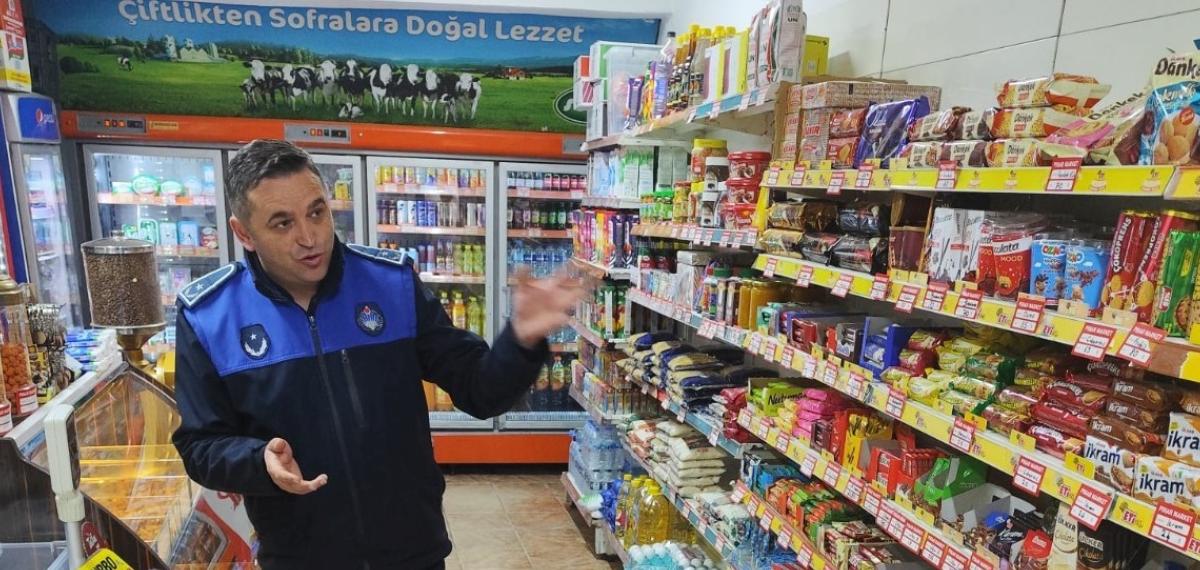 Zabıta Ekiplerinden Bakkal ve Marketlere Denetim