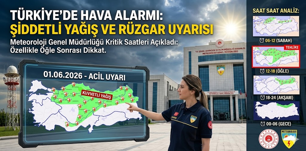 1 Haziran 2026 Hava Durumu: Meteoroloji’den Karadeniz ve Sinop İçin Kuvvetli Yağış Uyarısı