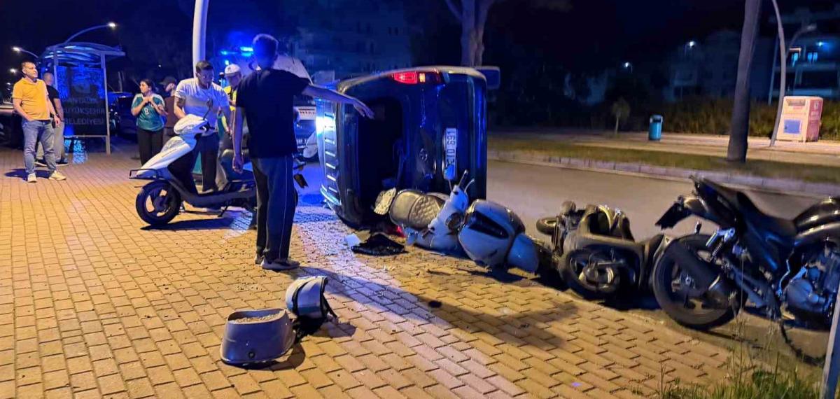 Araba Takla Attı, Ortalık Savaş Alanına Döndü