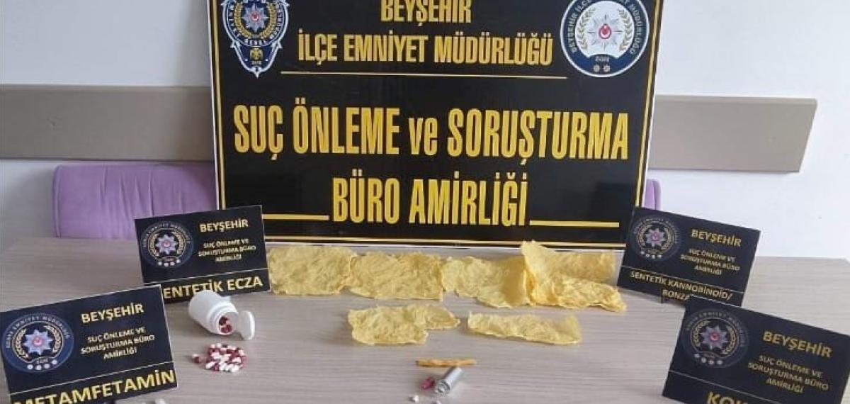Beyşehir’de uyuşturucu operasyonunda 2 şüpheli tutuklandı
