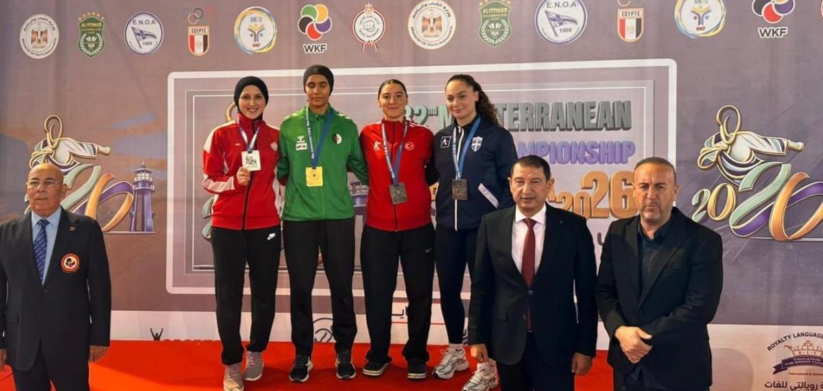 Bilecikli sporcu Tuğba Çürük, Akdeniz Karate Şampiyonası’nda bronz madalya kazandı