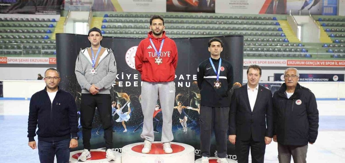 Erzurum’da Short Track Türkiye Şampiyonası büyükler ve gençler madalyalarıyla tamamlandı