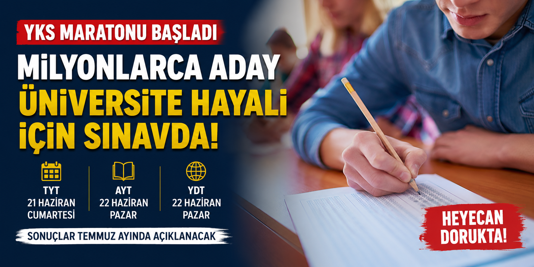 YKS 2026 Maratonu Başladı: Milyonlarca Aday Üniversite Hayali İçin Sınavda