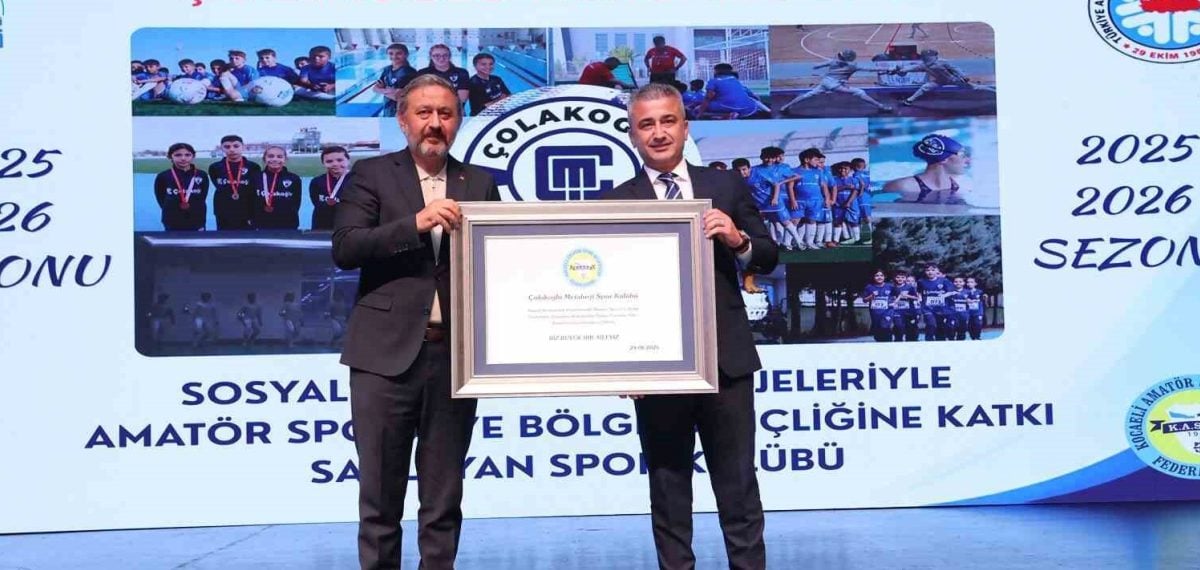 Kocaeli’de Çolakoğlu Metalurji’ye KASKF’den amatör spora katkı plaketi