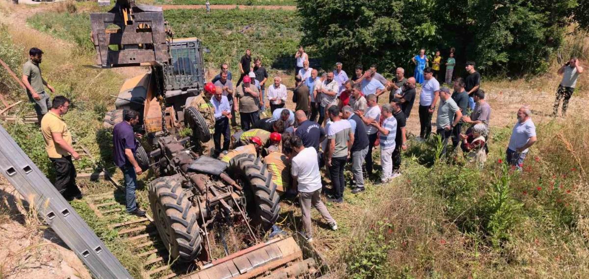 Kontrolden Çıkan Traktör Köprüden Aşağı Uçtu