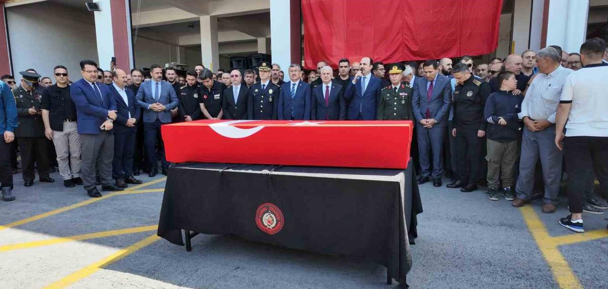 Konya’da Şehit İtfaiye Erine Uğurlama Merasimi