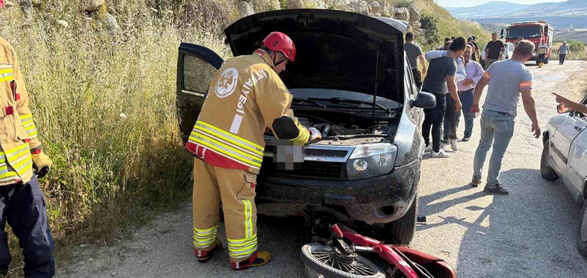 Motosiklet Otomobille Çarpıştı: 1 Yaralı