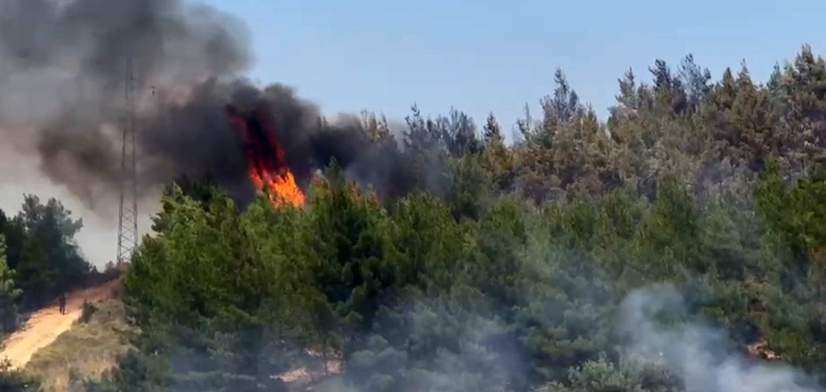 Seydikemer Gölbent’te çıkan orman yangınına havadan ve karadan müdahale sürüyor