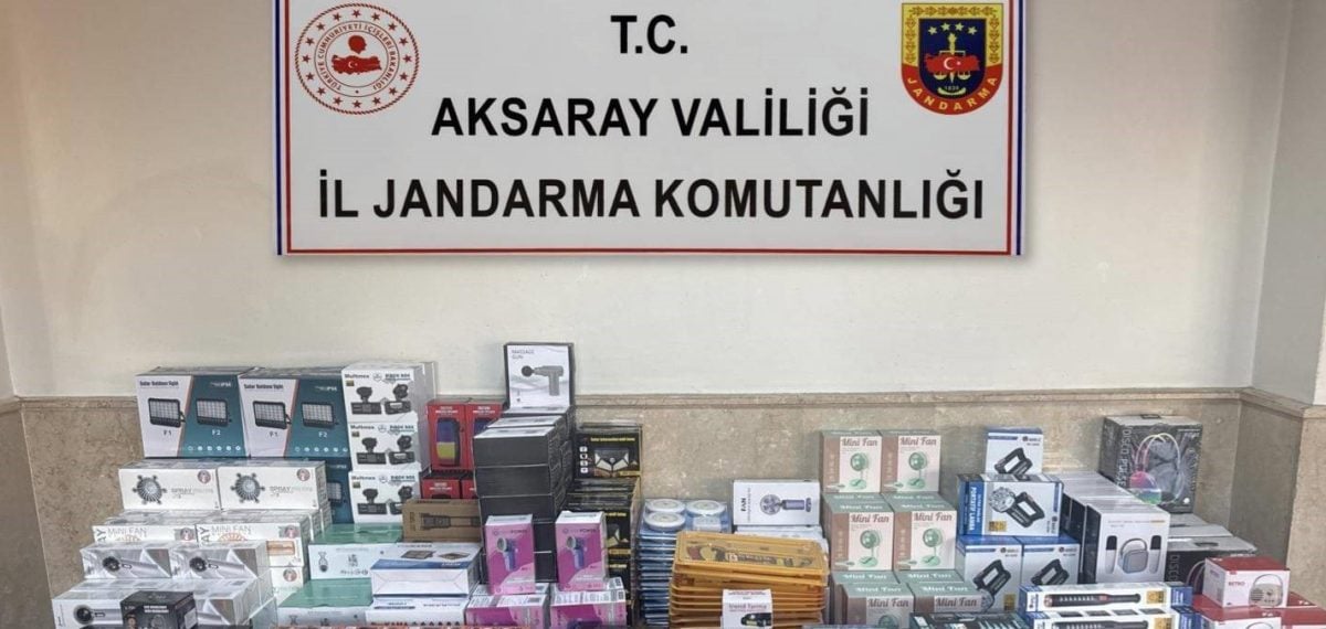 Aksaray’da jandarma operasyonunda 4,5 milyon lira değerinde gümrük kaçağı ürün ele geçirildi