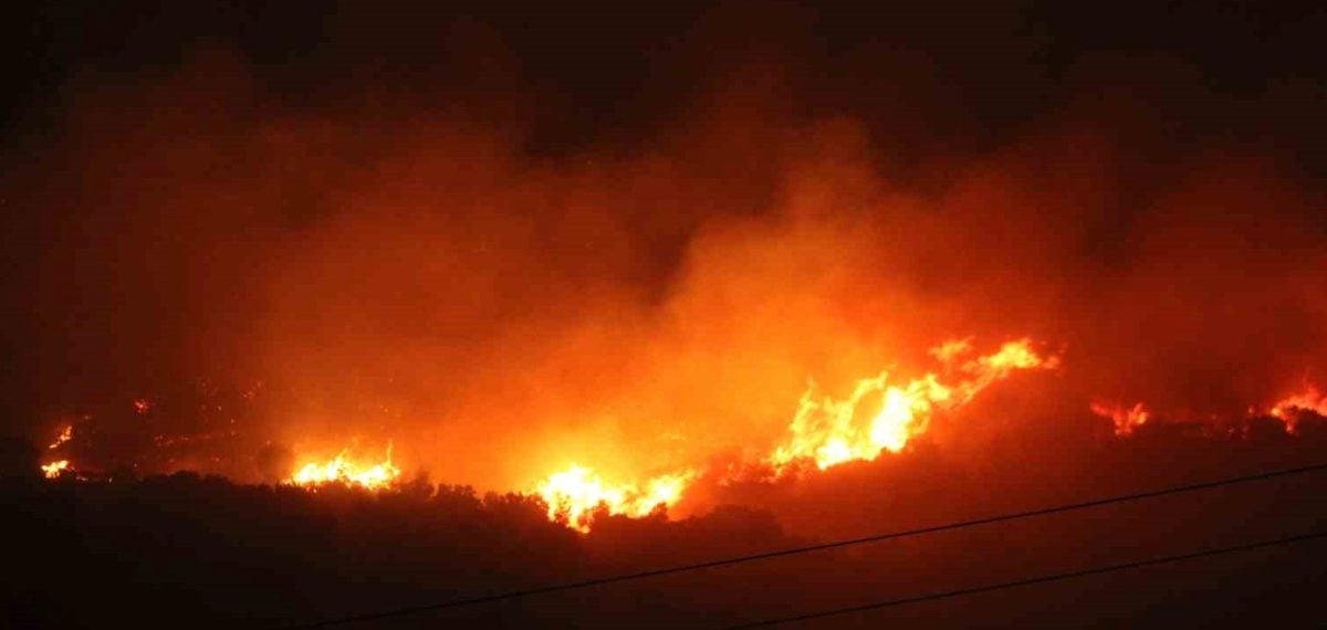 Aydın Çine’de orman yangını gece boyunca sürdü, kara ekipleri müdahaleyi sürdürdü