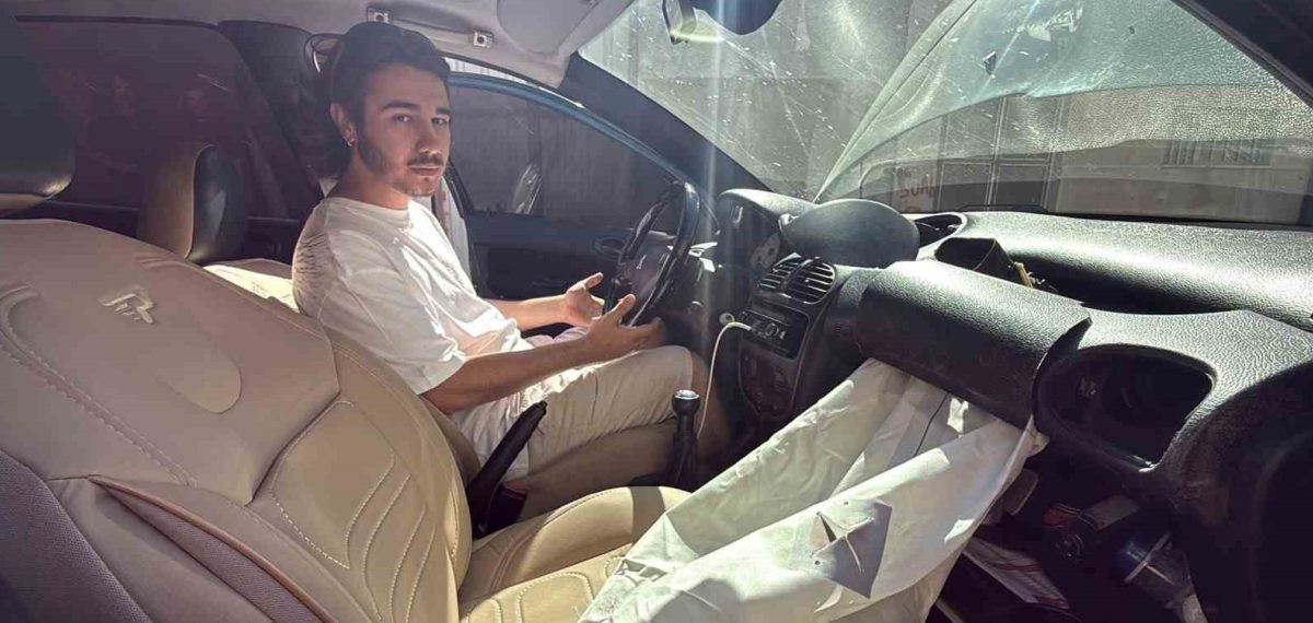 Baksan Sanayi’de yüksek rögar kapağı aracın airbagini açtı, esnaflar tepki gösterdi