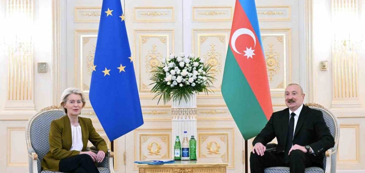 Bakü’de von der Leyen ve Aliyev, Kafkasya bağlantı projelerine 200 milyon avroluk hibe açıkladı