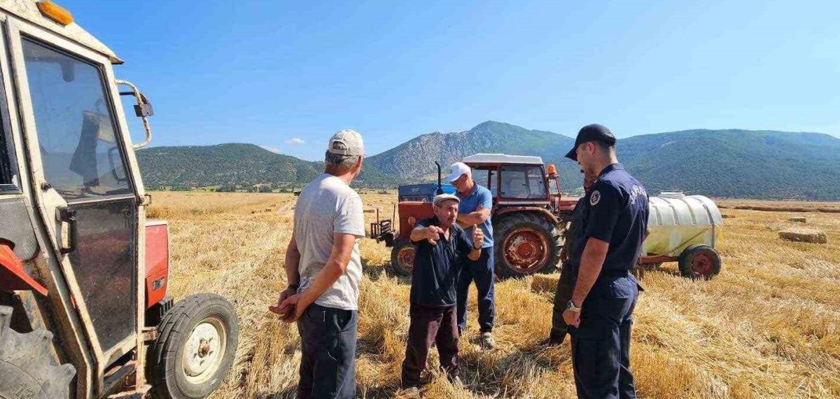 Bilecik jandarmasından biçerdöver operatörlerine hasat döneminde yangın eğitimi verildi