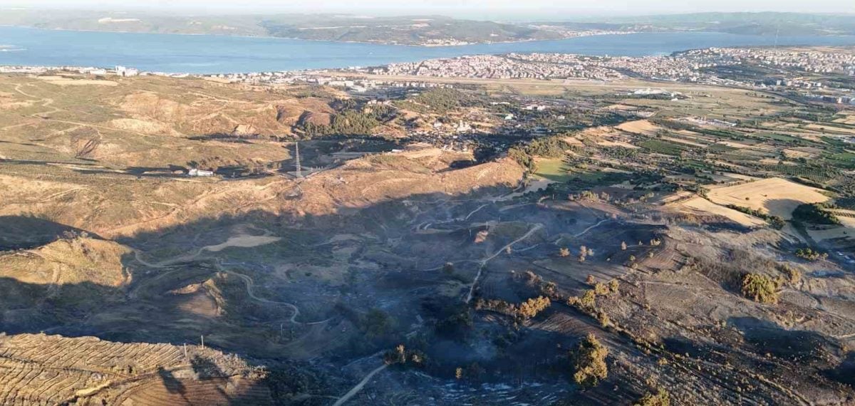 Çanakkale’de otluk yangını 6,5 saatte kontrol altına alındı, 4 gün ateş yasağı getirildi