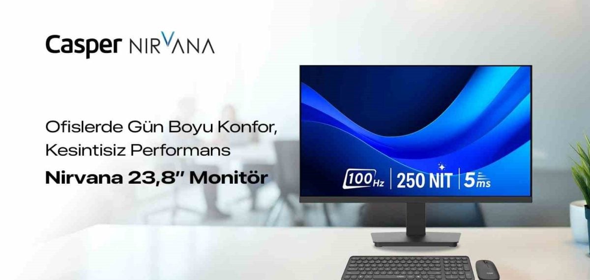 Casper Nirvana 23.8’’: 100 Hz, göz konforu ve enerji verimliliği sunuyor