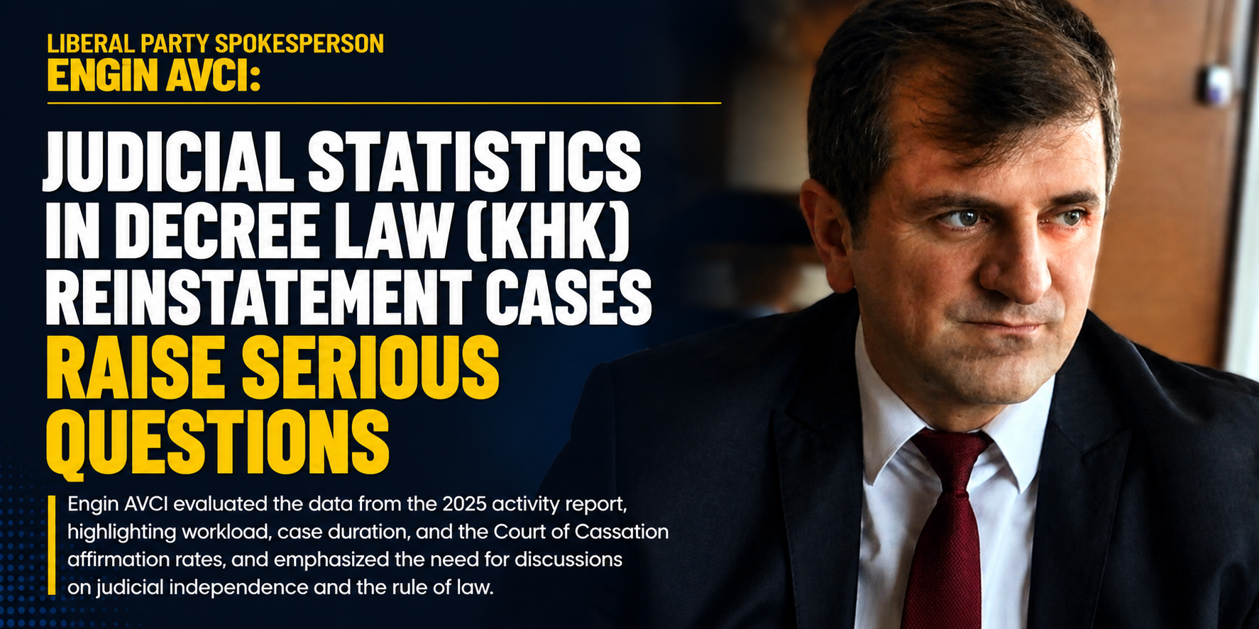 Liberal Party Spokesperson Engin Avcı: Judicial Statistics in Reinstatement Cases Under Decree Laws Raise Questions
