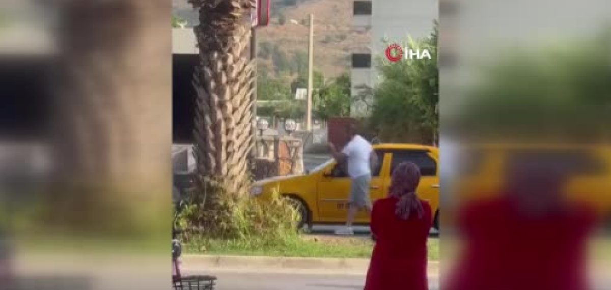 Gazipaşa’da taksi ile motosikletçi arasındaki kavga kamerada, sürücüye ağır ceza