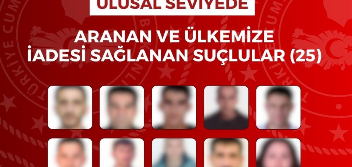 İçişleri Bakanlığı: 54 firari suçlu yurt dışından yakalanıp Türkiye’ye iade edildi
