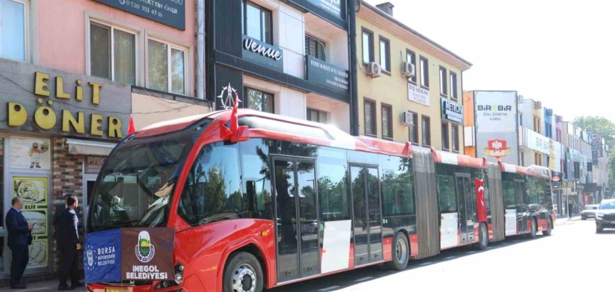 İnegöl’de ilk metrobüs hattı deneme sürüşü gerçekleştirildi