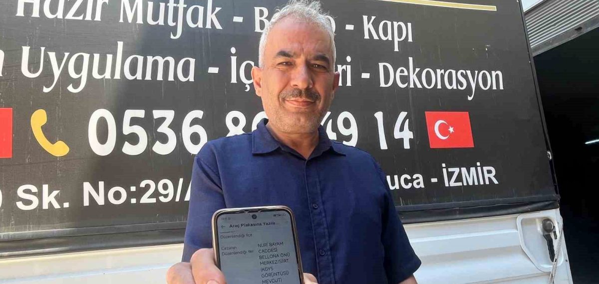 İzmirli esnafa Siirt’ten kesilen 10 bin liralık ceza plaka benzerliği şüphesiyle sorgulanıyor