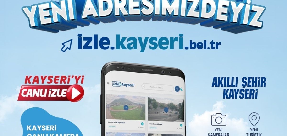 Kayseri’de yenilenen canlı yayın platformu izle.kayseri.bel.tr hizmete alındı