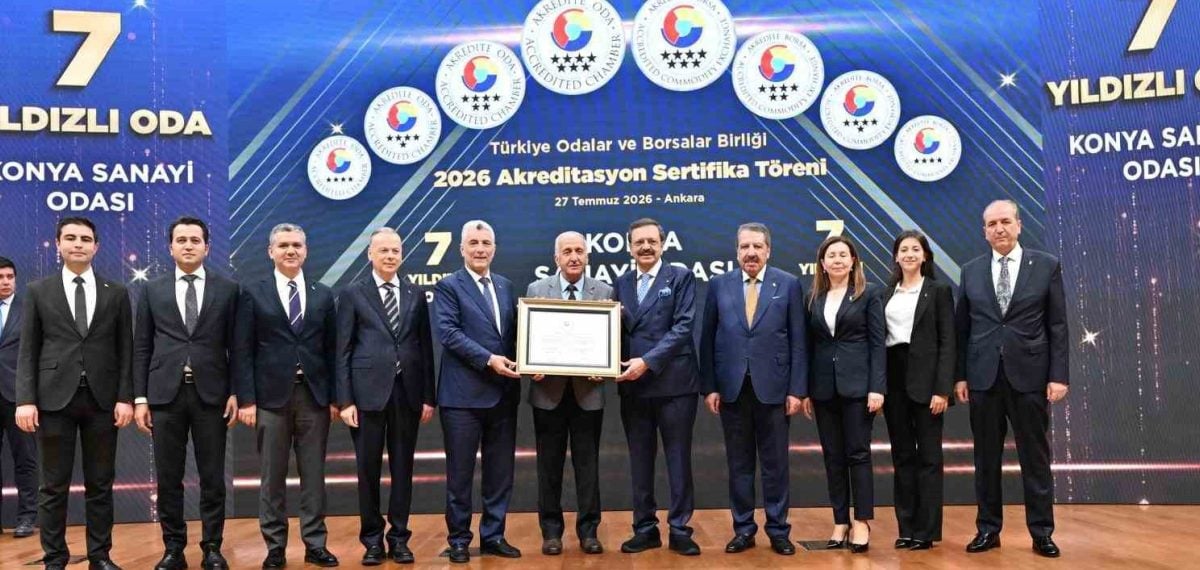 Konya Sanayi Odası yeni akreditasyon sisteminde tek 7 Yıldızlı Oda oldu