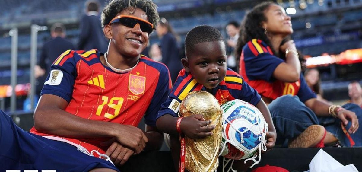 Lamine Yamal lifts World Cup as three-year-old brother Kenye steals spotlight