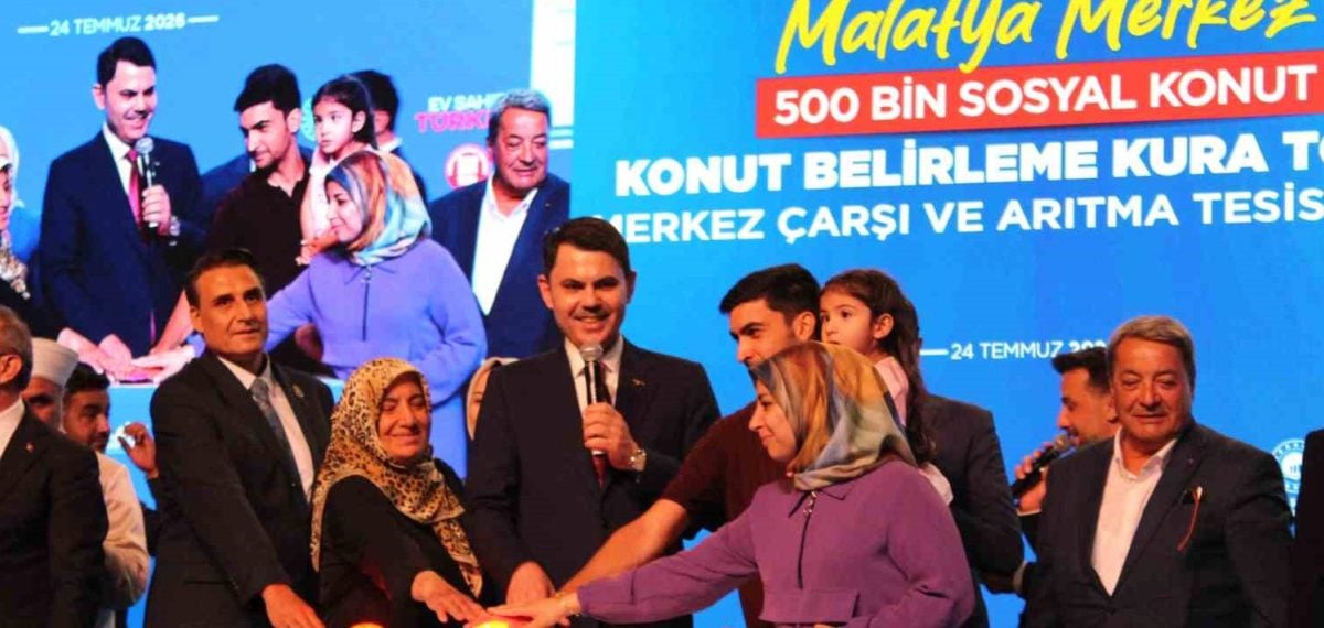 Malatya’da 8 bin 450 hak sahibi için konut belirleme kuraları çekildi, teslimler ağustosta başlıyor