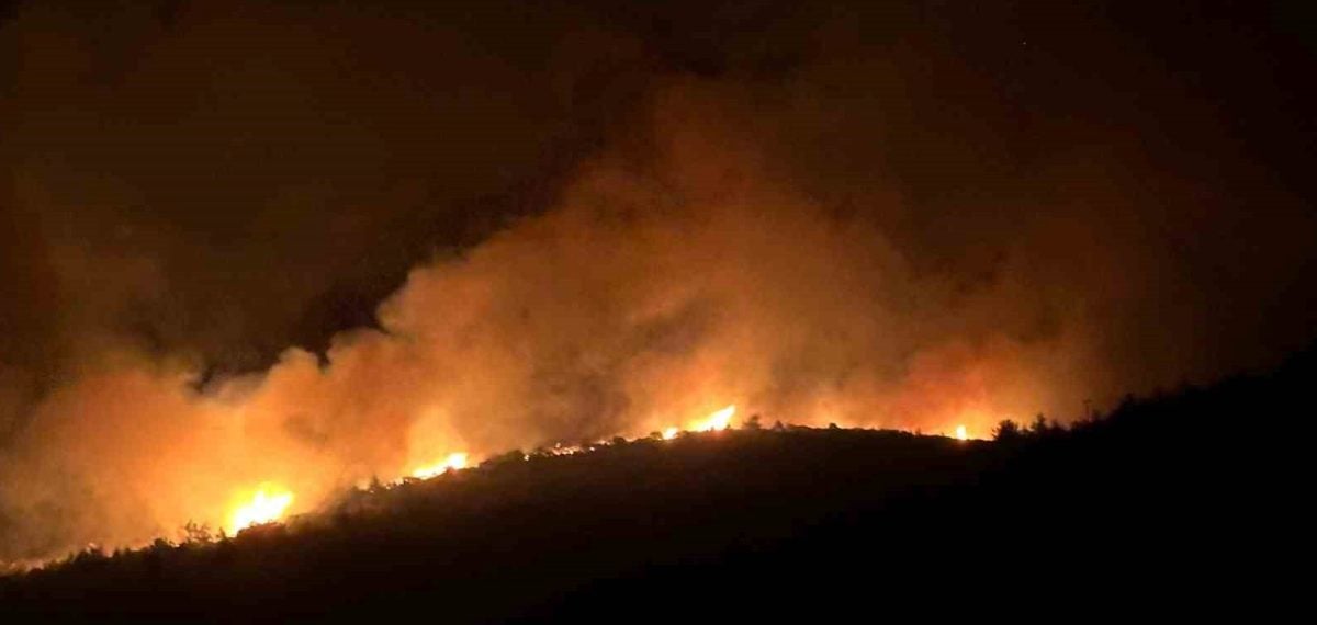 Milas’ta orman yangını gece boyunca kara ekipleriyle kontrol altına alınmaya çalışılıyor