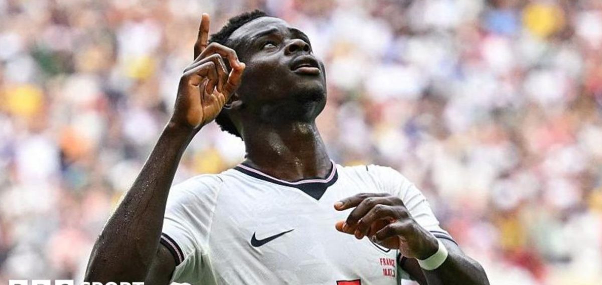 Saka hat-trick powers England to 6-4 win over France in Miami